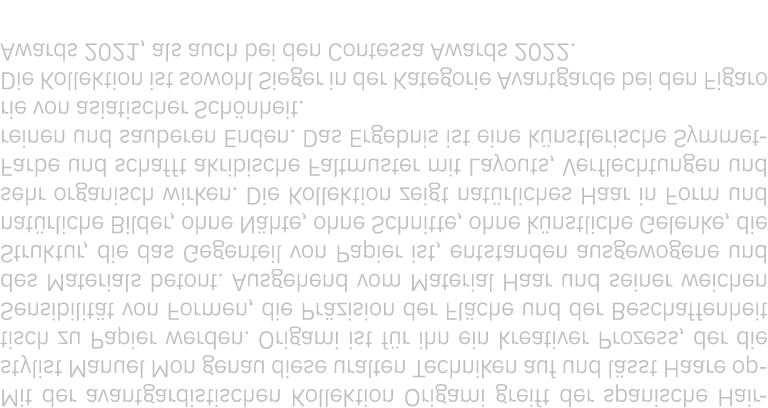 Mit der avantgardistischen Kollektion Origami greift der spanische Hairstylist Manuel Mon genau diese uralten Technik   