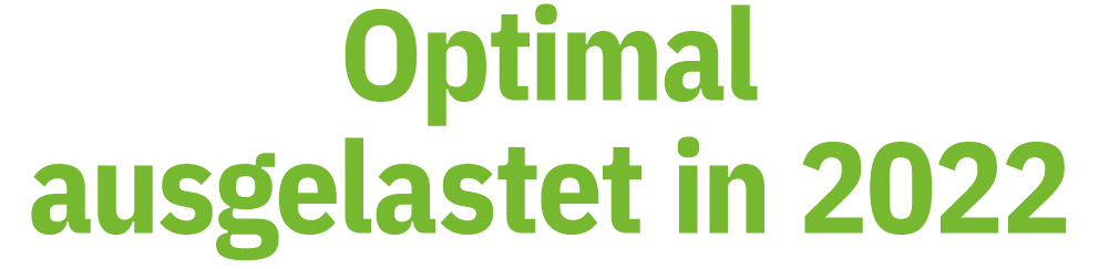 Optimal ausgelastet in 2022 