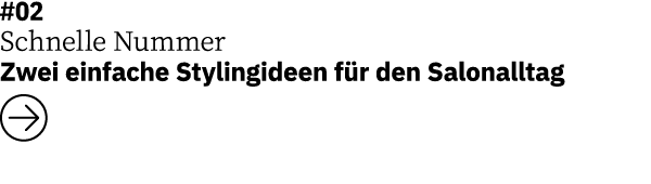 #02 Schnelle Nummer   Zwei einfache Stylingideen für den Salonalltag  