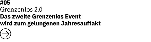 #05 Grenzenlos 2.0 Das zweite Grenzenlos Event wird zum gelungenen Jahresauftakt ￼