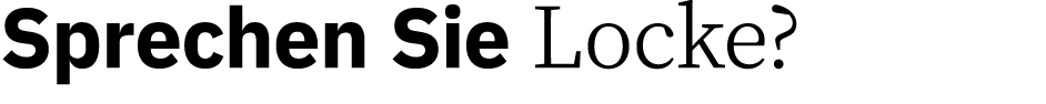 Sprechen Sie Locke?