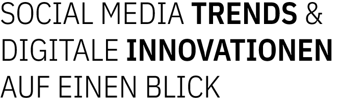 Social Media Trends & digitale Innovationen auf einen Blick