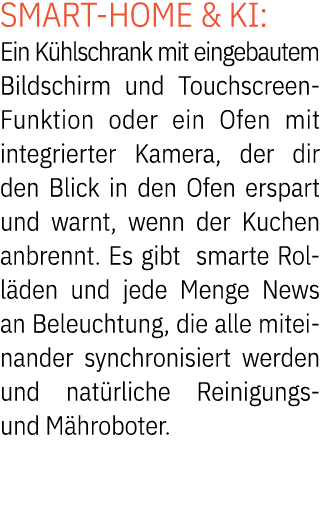 Smart Home & KI: Ein K hlschrank mit eingebautem Bildschirm und Touchscreen Funktion oder ein Ofen mit integrierter K...