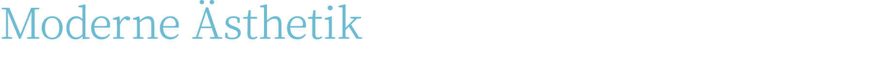 Moderne Ästhetik 
