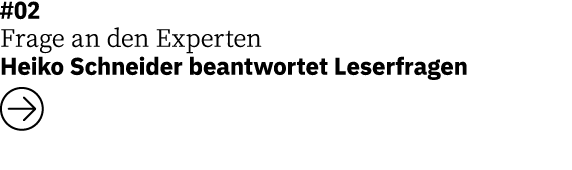 #02 Frage an den Experten   Heiko Schneider beantwortet Leserfragen  