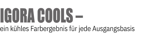 IGORA COOLS – ein k hles Farbergebnis f r jede Ausgangsbasis