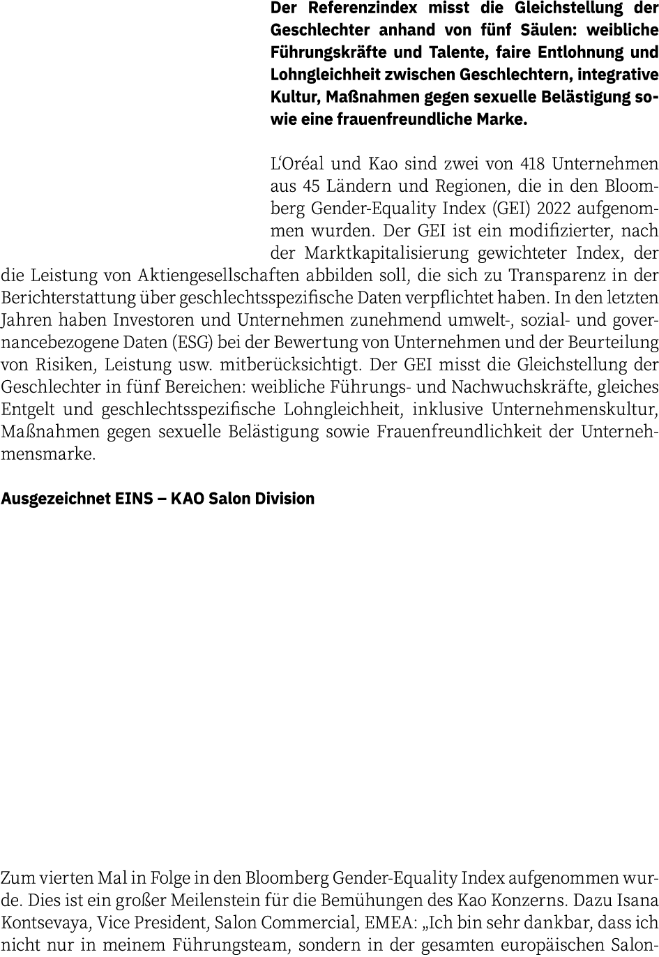 Der Referenzindex misst die Gleichstellung der Geschlechter anhand von fünf Säulen: weibliche Führungskräfte und Tale   