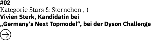 #02 Kategorie Stars & Sternchen ;-)   Vivien Sterk, Kandidatin bei  Germany s Next Topmodel , bei der Dyson Challenge  