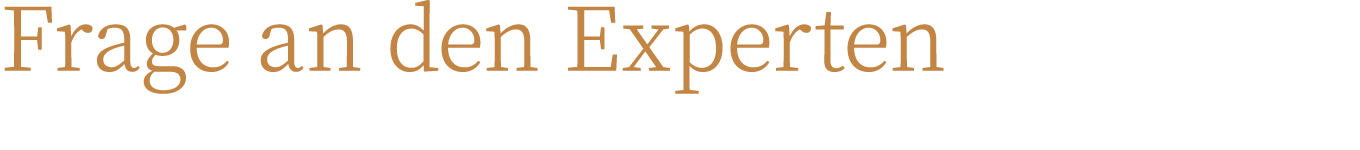 Frage an den Experten