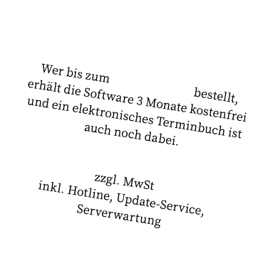 Schnell sein lohnt sich  Wer bis zum 12 12 2021 bestellt, erhält die Software 3 Monate kostenfrei und ein elektronisc   