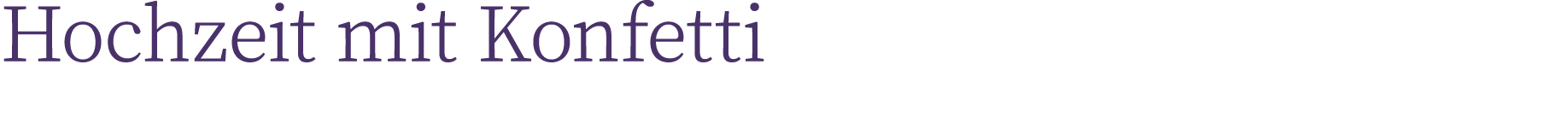 Hochzeit mit Konfetti