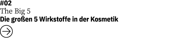 #02 The Big 5 Die großen 5 Wirkstoffe in der Kosmetik  