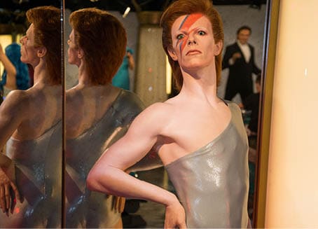 Prague, Czech republic, July 22, 2017: David Bowie in Grevin museum of the wax figures in Prague.