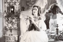 Viersen, Germany - July 9. 2024: Magazine photo of american actress Greta Garbo in movie Camille from 1936 (focus on center)